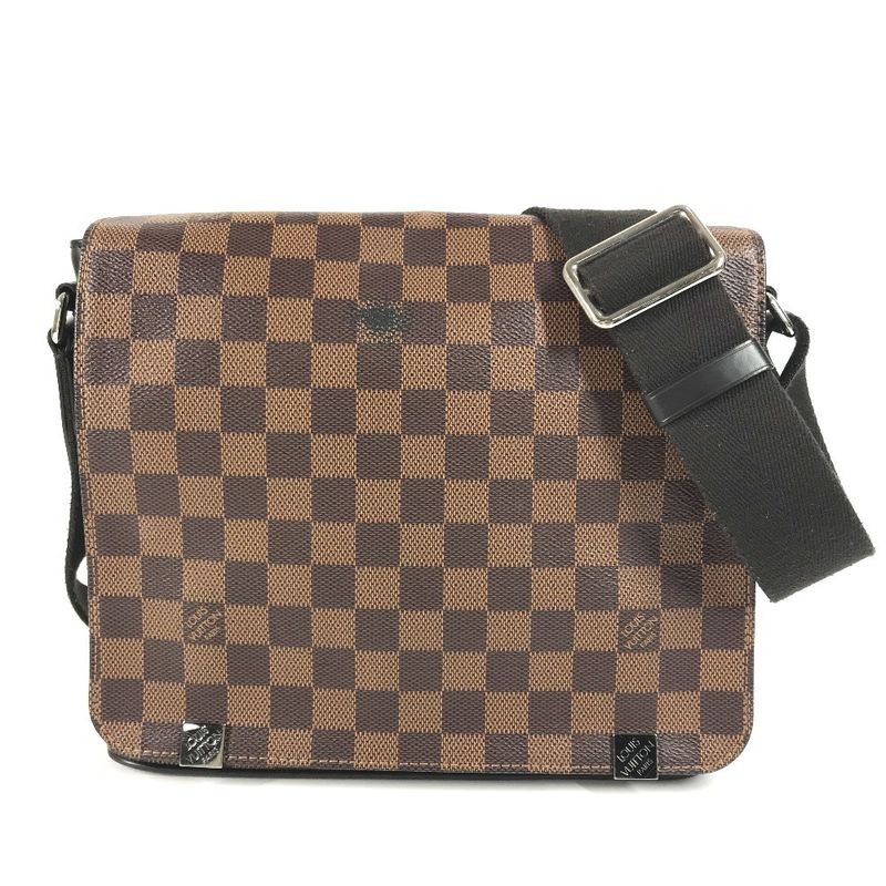 Louis Vuitton Shoulder Bag District NM PM N41031 Damier Canvas Ebène Brown
