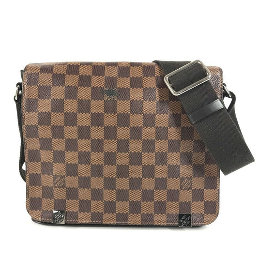 Louis Vuitton Shoulder Bag District NM PM N41031 Damier Canvas Ebène Brown