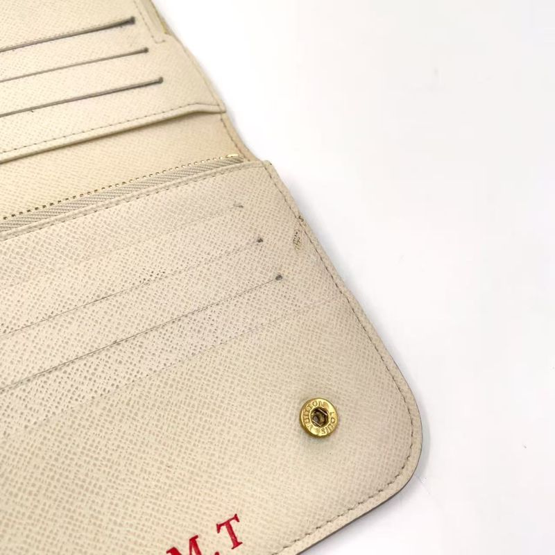 Louis Vuitton Portefeuille Antholite Monogram PVC Brown Folded Long Wallet Gold