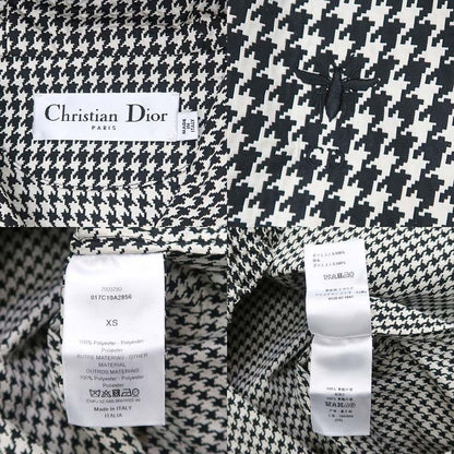 Dior Anorak Houndstooth XS BK WH 017c10a2856 Polyester Logo Women's