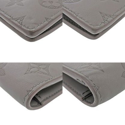 Louis Vuitton Portefeuille Plaza M81335 Monogram Shadow Leather Gray Long