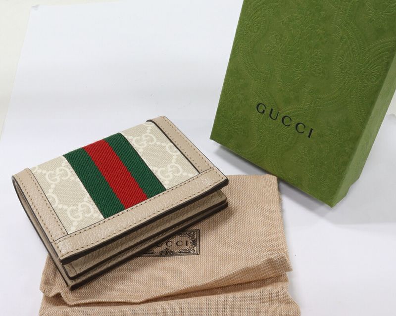 Gucci Bifold Wallet With Coin Purse Ophidia GG Supreme Card Case Wallet PVC
