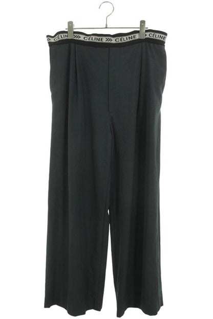 Celine Waist Logo Wide Slacks Long Pants Men's 36