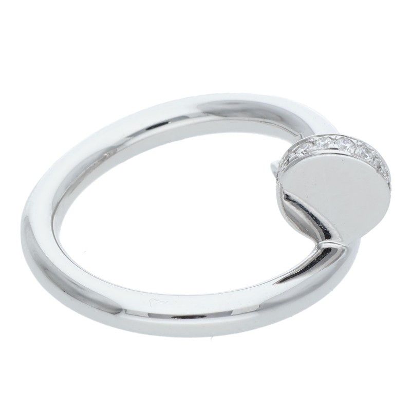 Cartier Juste UN CLOU RING Juste Un Clou 18K White Gold Diamond Ring Men's 51 11
