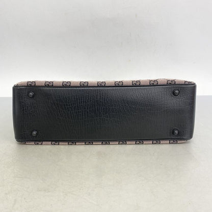 Gucci Tote Bag GG Canvas/bamboo 112526 Canvas Black Pin Cles Deuce