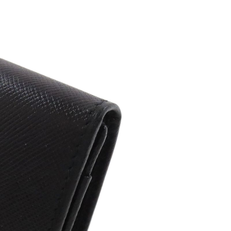 Prada M504a Business Card Holder Logo Hardware Card Case Saffiano Women