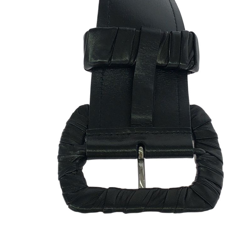 Prada Leather Wide Belt 4280 Black 32 80