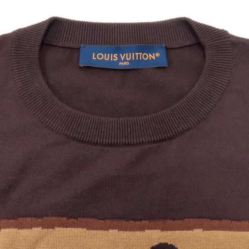 Louis Vuitton Intarsia Graphic Short-sleeve Book-neck 1afiwu Hqn83waur