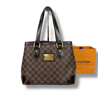 Louis Vuitton Louis Vuitton Damier Leather Ebène Hampstead PM Mini Tote Handbag