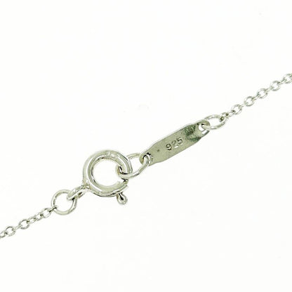 Tiffany & Co Silver Pink Sapphire Heart Key 1p Necklace 3.2g 925 Engraved