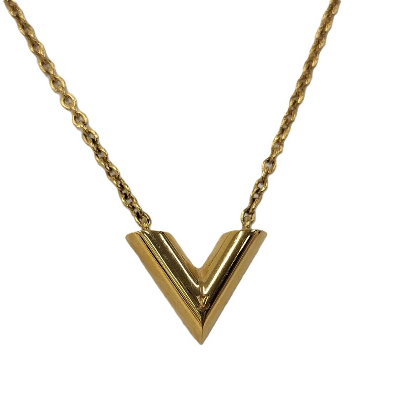 Louis Vuitton Necklace Escential V Plated Gold M61083