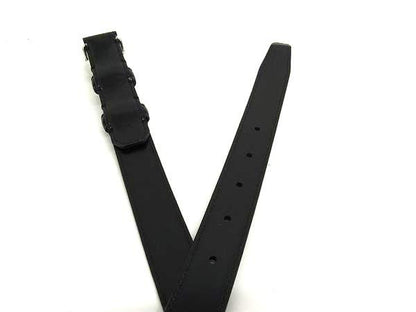 Celine Triomphe Leather Silver Hardware Belt Size 80 Men's Black Fq0373