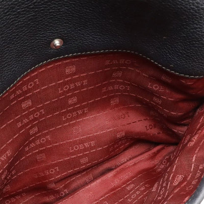 Loewe Anagram Shoulder Bag Crossbody Depth None Leather Black Silver Hardware