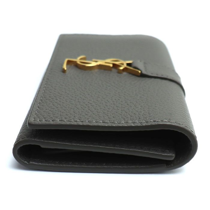 Saint Laurent 6-row YSL Logo Key Case Gray 613334 Ladies Pre-owned