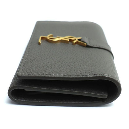 Saint Laurent 6-row YSL Logo Key Case Gray 613334 Ladies Pre-owned