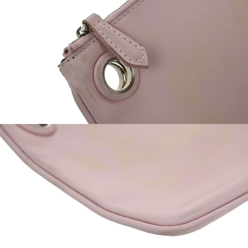 Fendi Clutch Bag Triplet Pouch Studded Black Pink Orange 35ka614