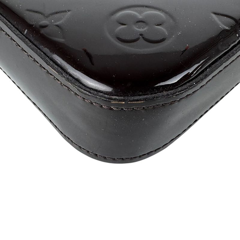 Louis Vuitton Chain Wallet Crossbody Shoulder Bag Monogram Vernis Pochette