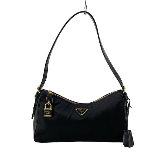 Prada Shoulder Bag Emme Large 1bc232 Black Re-nylon Leather