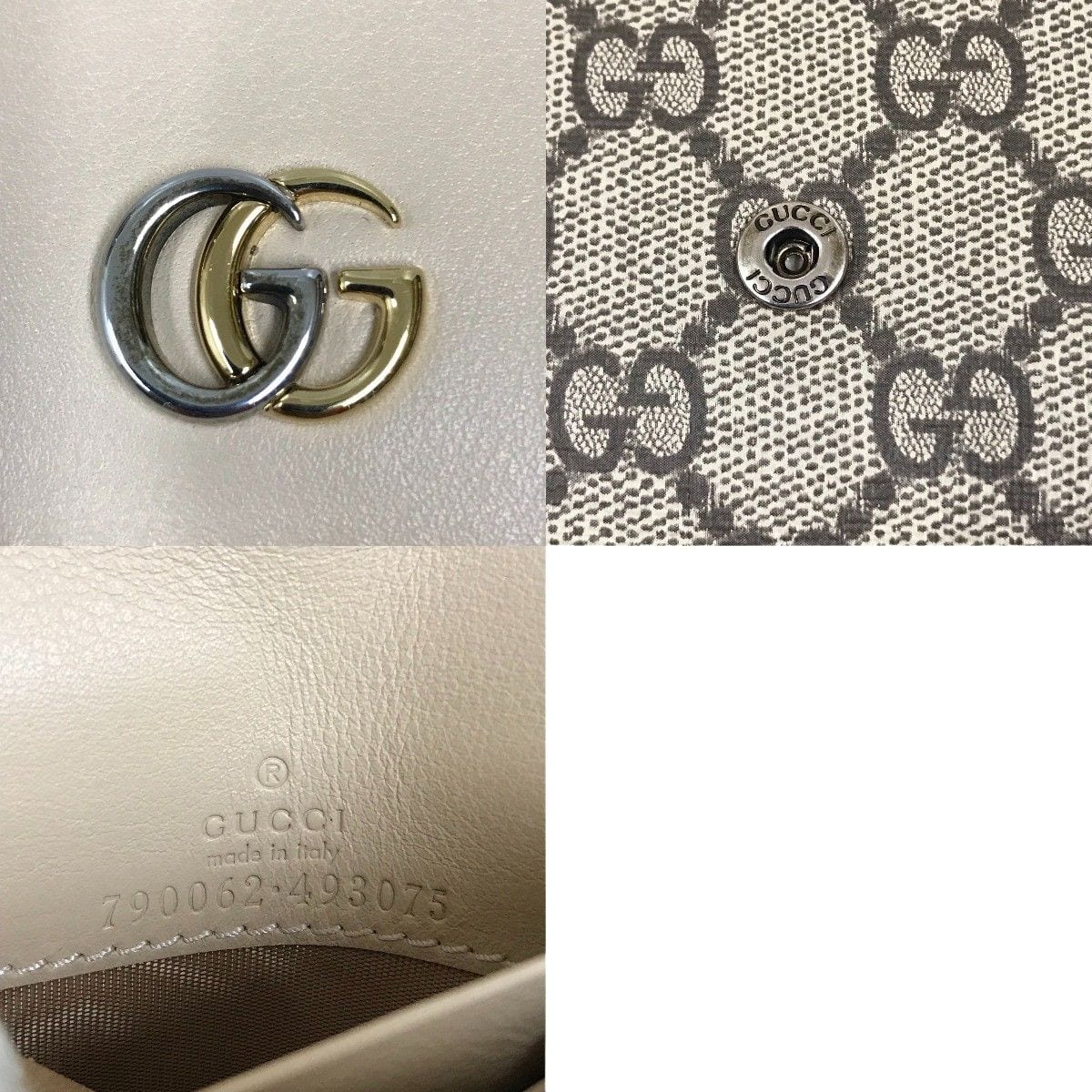 Gucci Double G Medium Wallet GG Supreme Canvas Bifold Wallet 790062