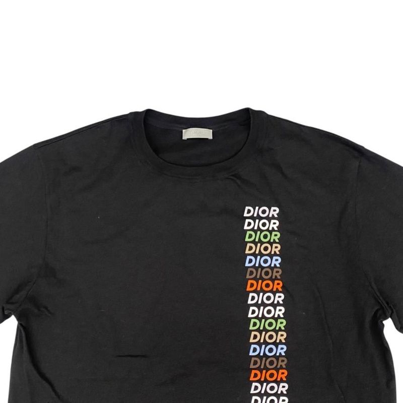 Christian Dior Long Sleeve T-Shirt Multi Logo Print 413j642a0817 Size S Cotton