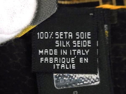 Fendi 100% Silk Scarf Handkerchief With Zucca Pattern Ladies Brown