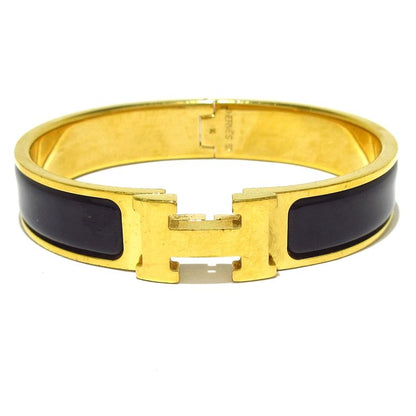 Hermes Bangle Click Clack Gold And Black