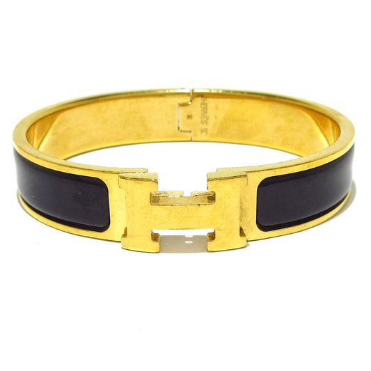 Hermes Bangle Click Clack Gold And Black
