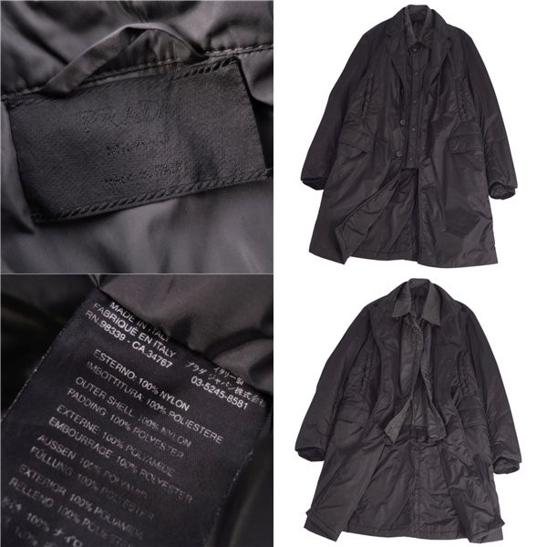 Prada Coat Long Coat Cotton Filled Outerwear Men's Ita