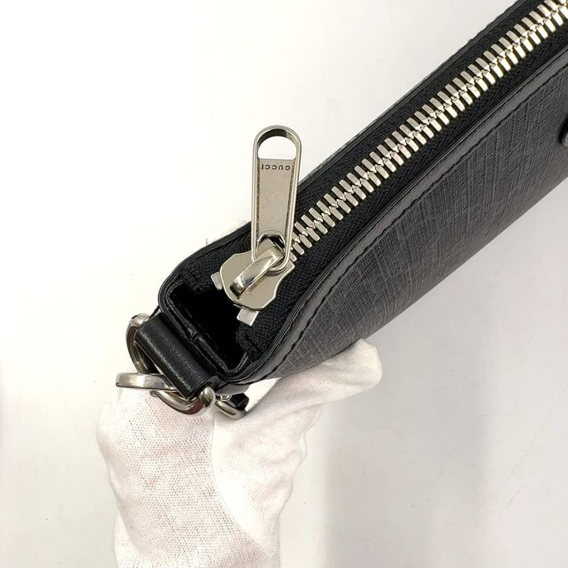 Gucci 2-way Bag Interlocking G GG Supreme Body Bag Canvas Black Shoulder Bag