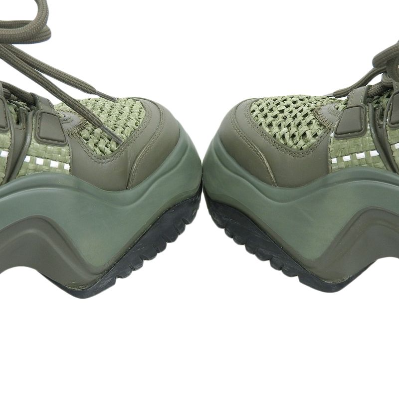 Louis Vuitton 2023 Item Arkwright 2.0 Raffia Leather Sneakers 37 23.5cm