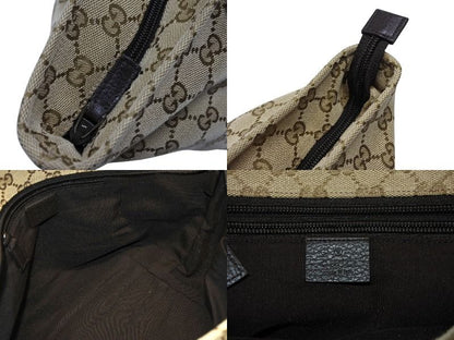 Gucci Handbag Sherry Line Beige Red Green GG Canvas Leather — view 7