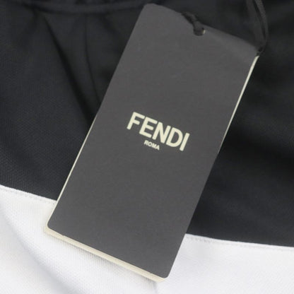  Fendi Fab557 FF Logo 2WAY Jersey Track Pants Green Black White S Made In