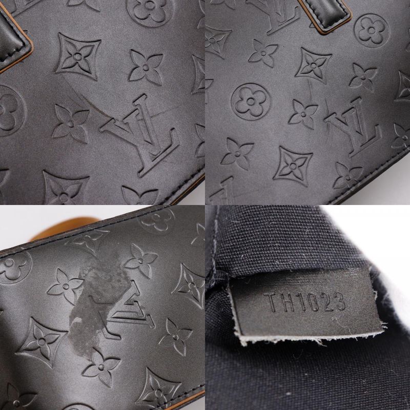 Louis Vuitton Shelton M55172 Monogram Matte Noir Black Th1023 Ladies Handbag