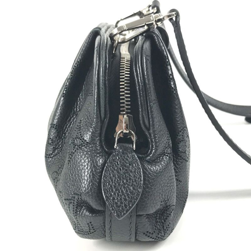 Louis Vuitton Shoulder Bag Scala Mini M80093 Monogram Mahina Leather Noir Black