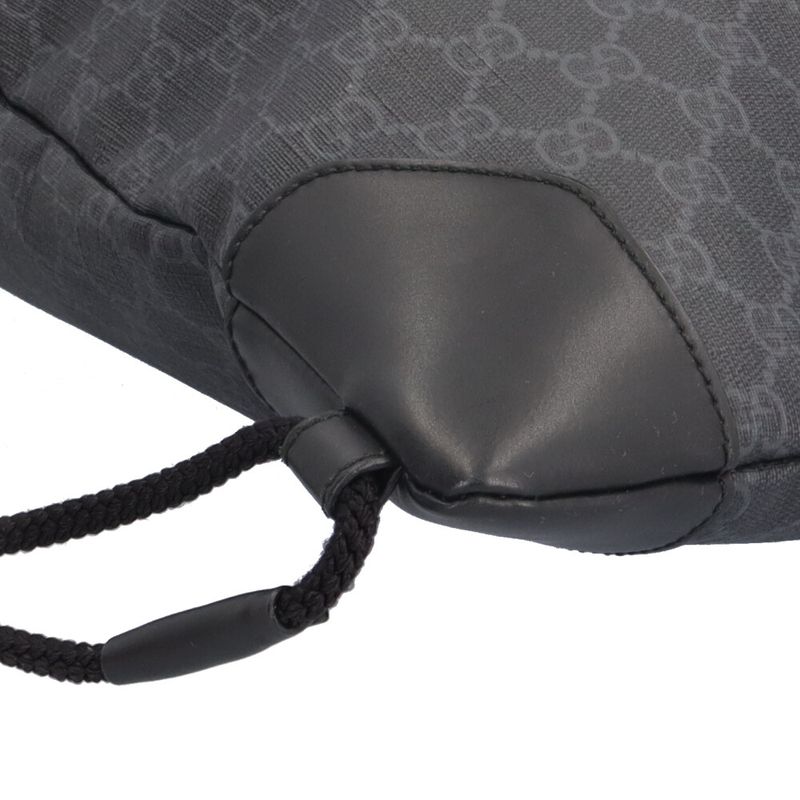 Gucci Drawstring Bag Sherry Backpack Daypack GG Supreme Canvas 473872 Men's