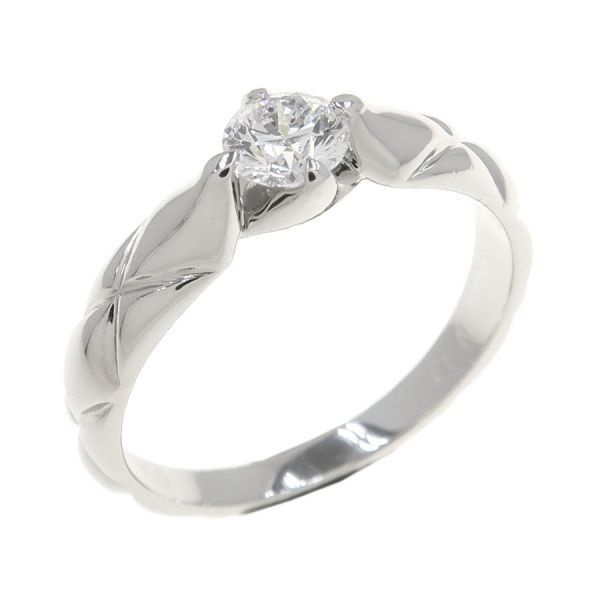 Chanel Matelasse Solitaire Ring /d030ct#95 Approx