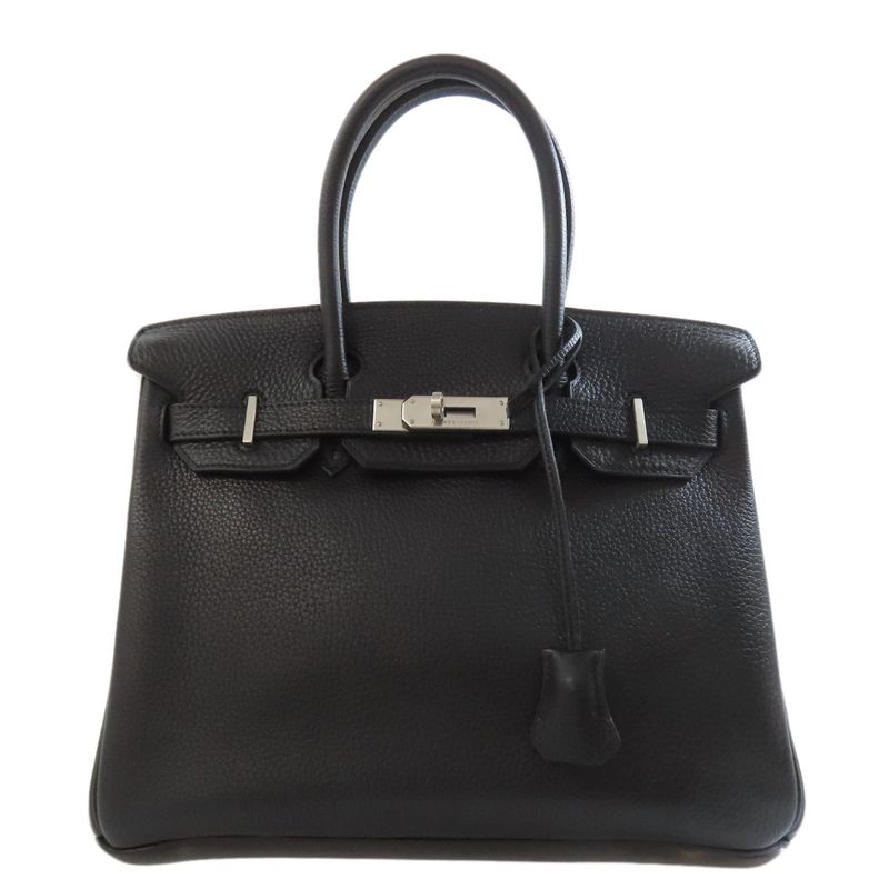 Hermes Birkin 30 Silver Hardware Handbag Togo Women