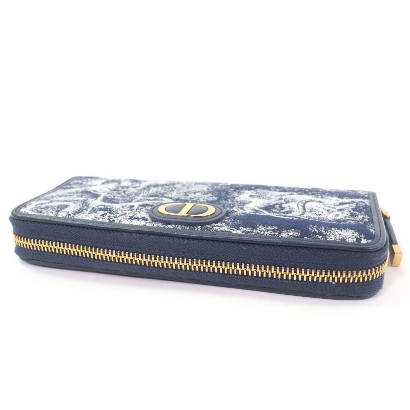 Christian DIOR S2094unjr 30 Montaigne Voyageur Long Wallet Reverse Toile De
