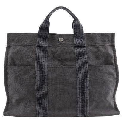 Hermes Yale Line MM Nylon Canvas Gray Unisex Tote Bag
