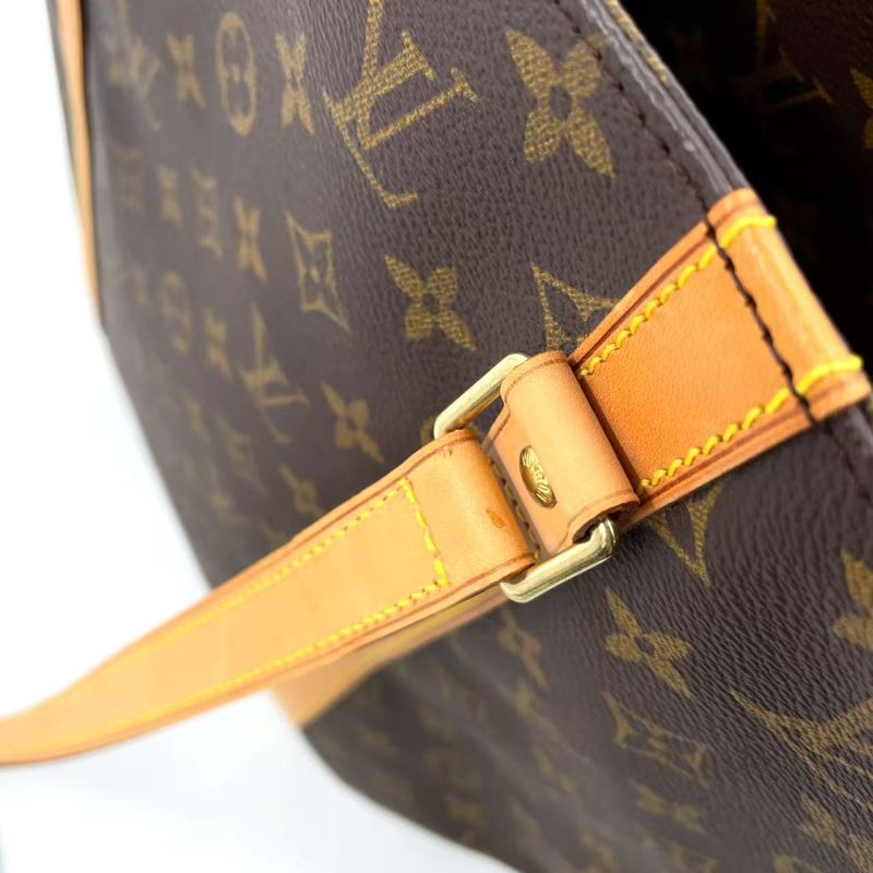 Louis Vuitton Sac Shopping Monogram Leather X PVC Brown Tote Bag Gold M51108