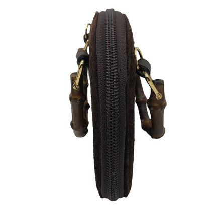 Gucci Old Gucci 2way Mini Suede Bamboo Shoulder Bag Mini Suede Bamboo Shoulder