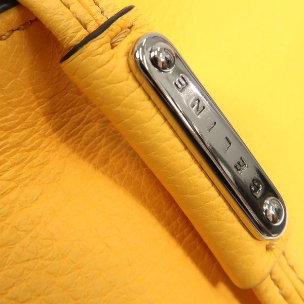 Celine Shoulder Bag 162863 Leather 1028 Yellow Cadena Celine