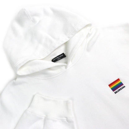 Balenciaga 21AW 651799 100% Cotton Lgbtq Logo Rainbow Embroidery Oversized
