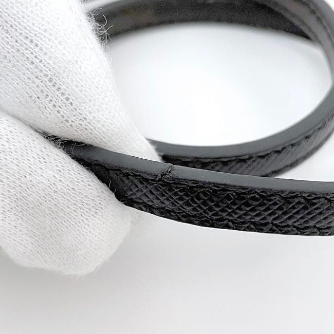 Prada Bracelet Black NERO Excellent Condition M Size Saffiano Leather