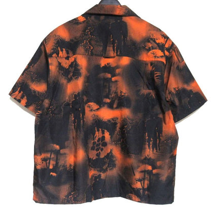 22ss Prada Re-Nylon Triangle Plate Short Sleeve Open Collar Shirt Sc513 Size S