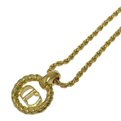 Christian Dior GP CD Logo Round Necklace Gold 448989 Necklace