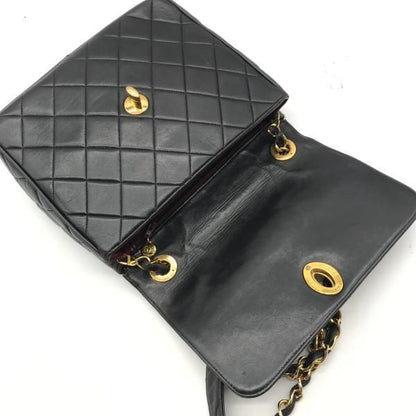 Chanel Quilted Big CC Logo Chain Shoulder Bag Black