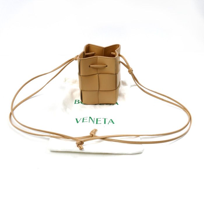 Bottega Veneta Bottega Veneta Mini Cassette Bucket Shoulder Bag Porridge