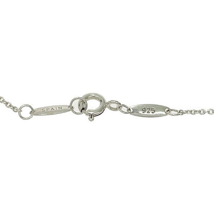 Tiffany & Co Tiffany & Co Silver Pink Sapphire Open Heart Necklace 3.5g Pink