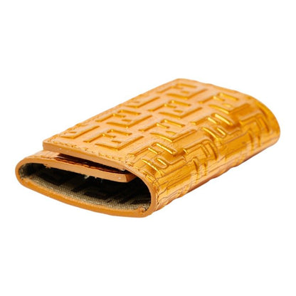 Fendi Zucchino Key Case 6-ribbon 8ap002 Orange Leather Women's Fendi